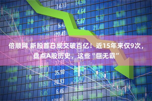 倍顺网 新股首日成交破百亿！近15年来仅9次，盘点A股历史，这些“巨无霸”