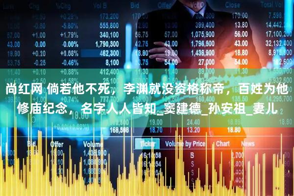 尚红网 倘若他不死，李渊就没资格称帝，百姓为他修庙纪念，名字人人皆知_窦建德_孙安祖_妻儿