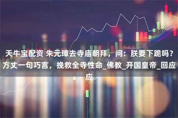 天牛宝配资 朱元璋去寺庙朝拜，问：朕要下跪吗？方丈一句巧言，挽救全寺性命_佛教_开国皇帝_回应