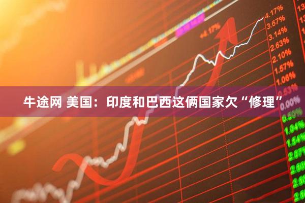 牛途网 美国：印度和巴西这俩国家欠“修理”